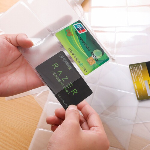 Transparent plastic card holder Transparent frosted traffic document card holder Antimagnetic bank card holder ID card frosted protective cover