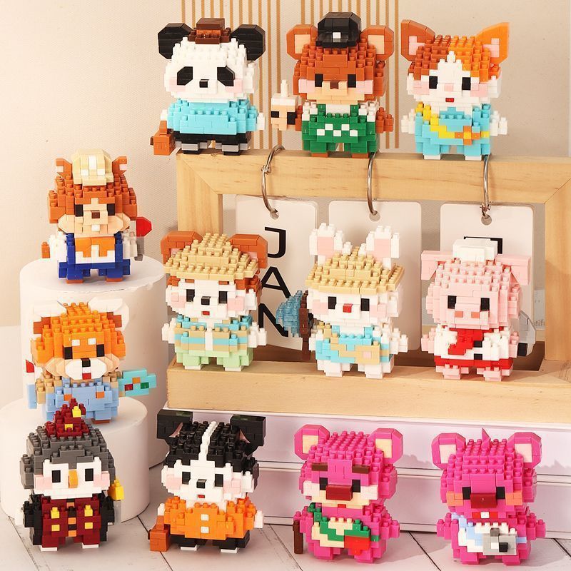 レゴケーキ人形動物微粒子パズル組み立てビルディングブロックおもちゃデスクトップ装飾品女の子卸売と互換性があります|undefined
