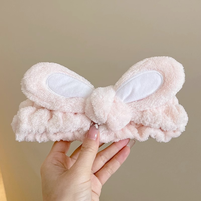 Ciervo blanco mismo estilo oso cara lavado banda de pelo máscara facial especial diadema antideslizante presión banda de pelo todo partido horquilla tocado