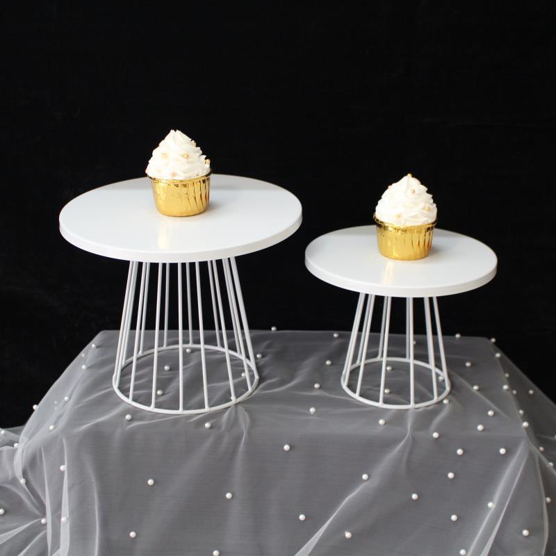 Soporte de pastel americano redondo fiesta de cumpleaños Metal boda plato de fruta soporte Fiesta celebración postre Placa de exhibición image 10