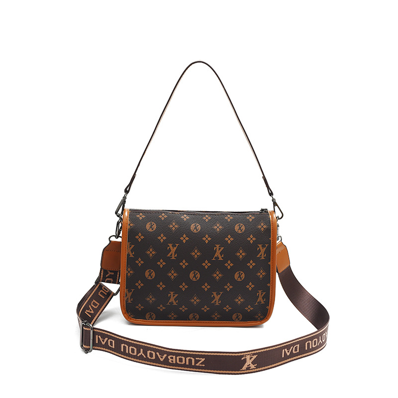 Hong Kong estilo retro bolso de verano 2025 nueva textura transfronteriza bolso de hombro de mujer correa de hombro ancha color contraste de moda mochila