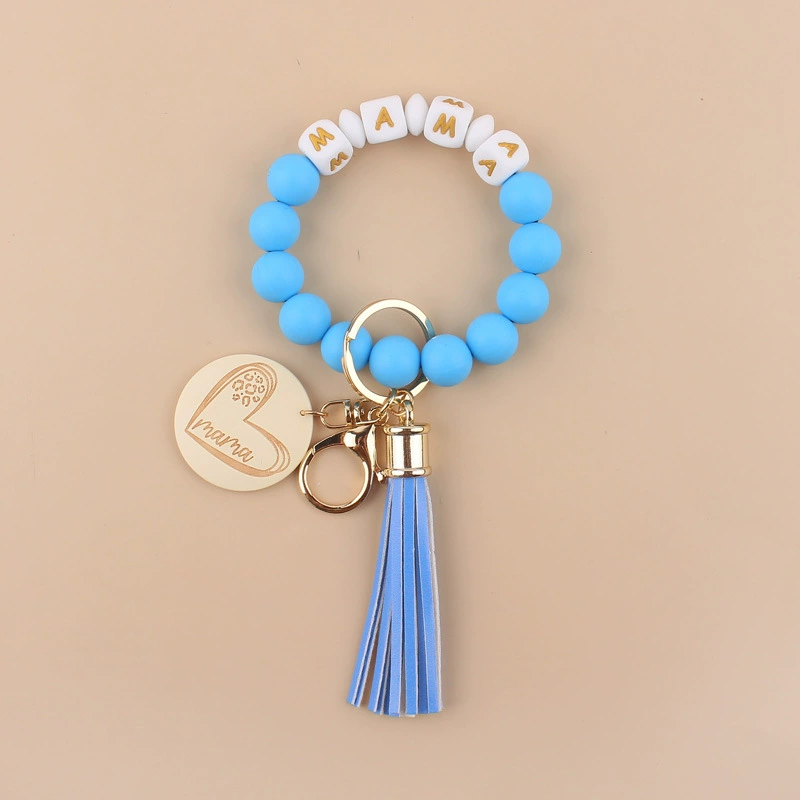 Творческий подвеска к Дню матери, силиконовая бусиновая bracelet с буквами, брелок, аксессуар