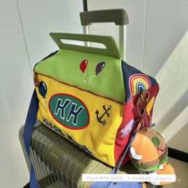 海绵宝宝刺绣大容量手提旅行包拉杆行李包收纳袋斜挎健身包通勤包