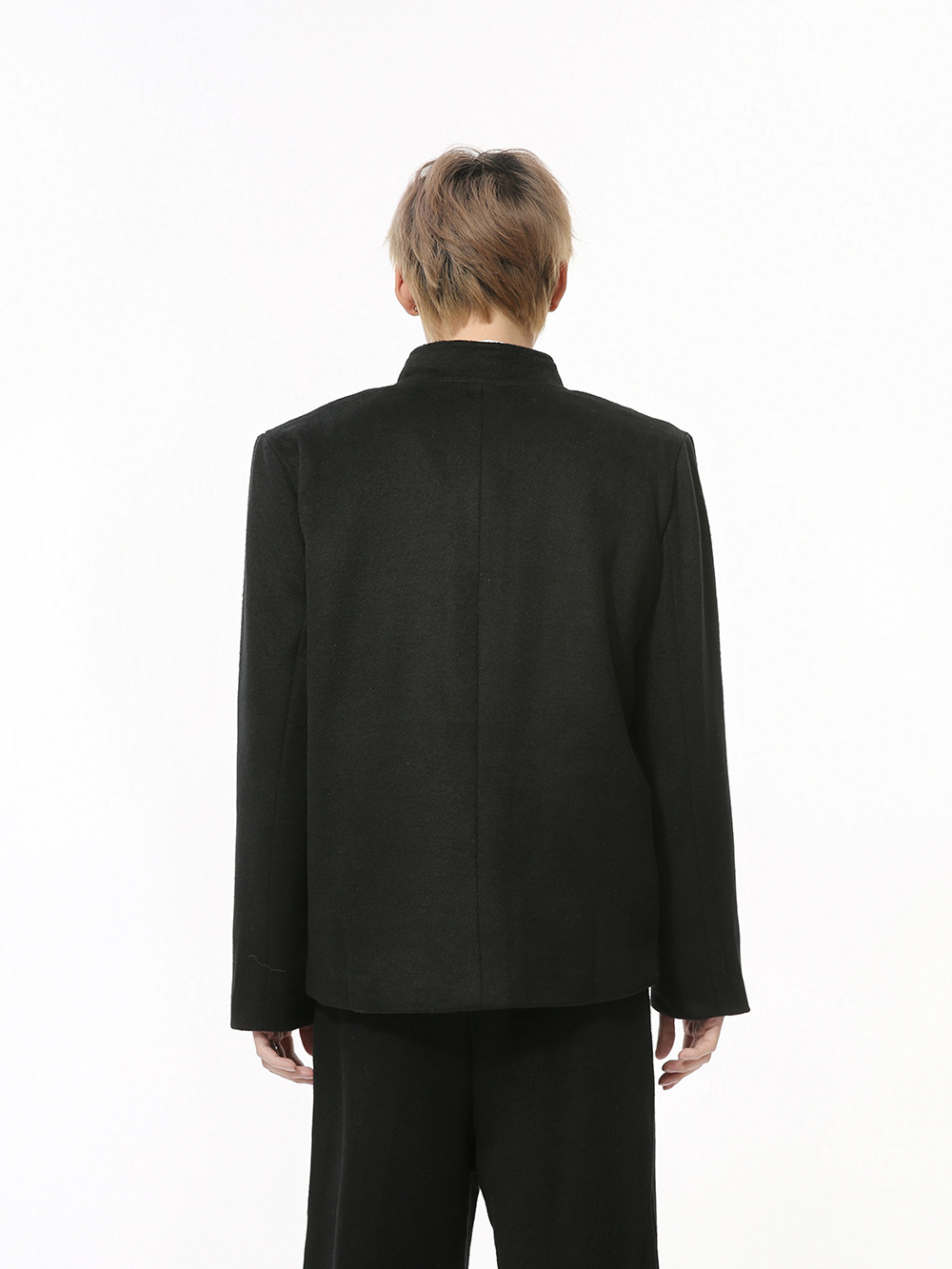 MTLCLOTHES Hombres| Nuevos productos de otoño de lana de estilo coreano de cuello vertical chino de bolsillo ligero de lujo suit de moda