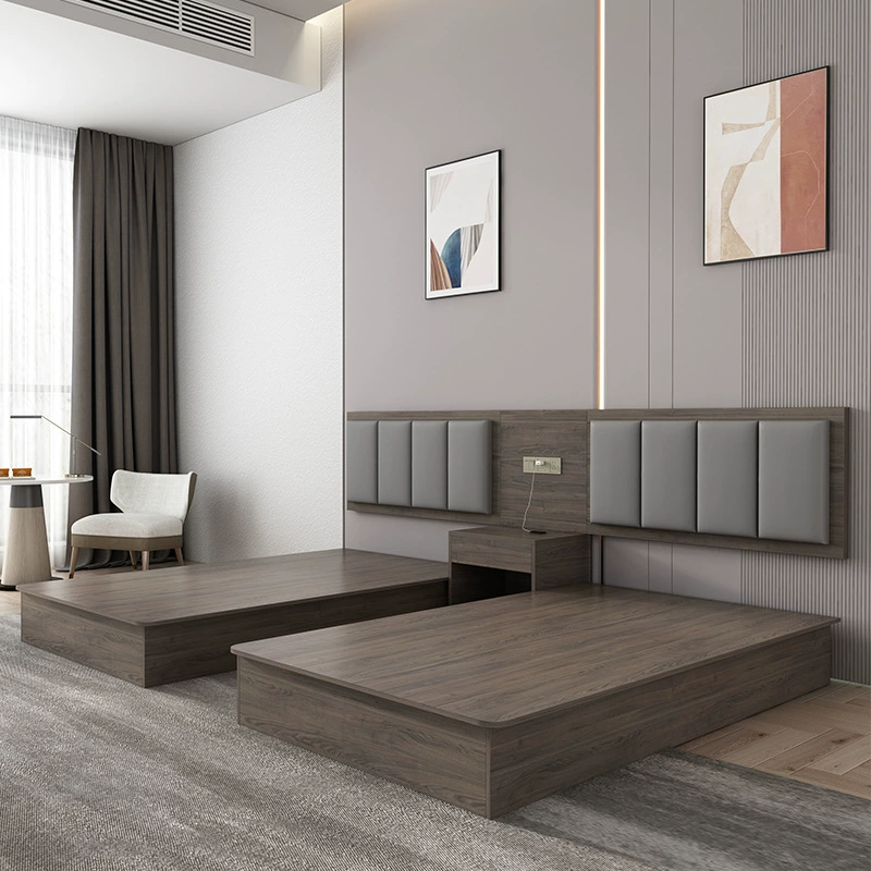 Мебель для гостиничных номеров стандартного класса, полный комплект мебели для гостевых комнат, апартаментов, B&B, большая кровать, двуспальная кровать для отеля, специальная кровать для всесезонного использования.