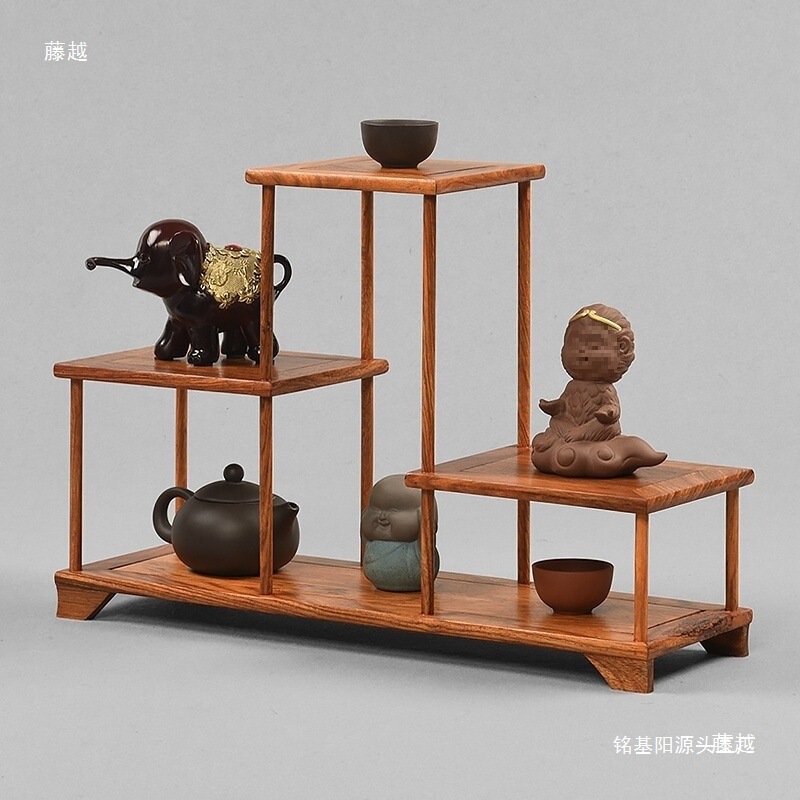 Wooden Desktop Small Antique Shelf Chinese-Style Antique Multi-Treasure Cabinet Tea Set Cup Purple Clay Pot Rack Antique Ornaments Display Wooden Desktop Small Antique Shelf Chinese-Style Antique Multi-Treasure Cabinet Tea Set Cup Purple Clay Pot Rack Antique Ornaments Display