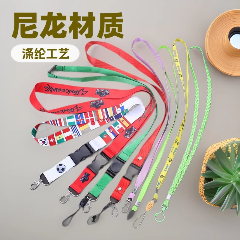 Cordones personalizados para exposiciones, cordones para credenciales de trabajo con texto impreso, cordones para tarjetas de identificación, compatibles con diseño de logotipo, venta al por mayor de fábrica.