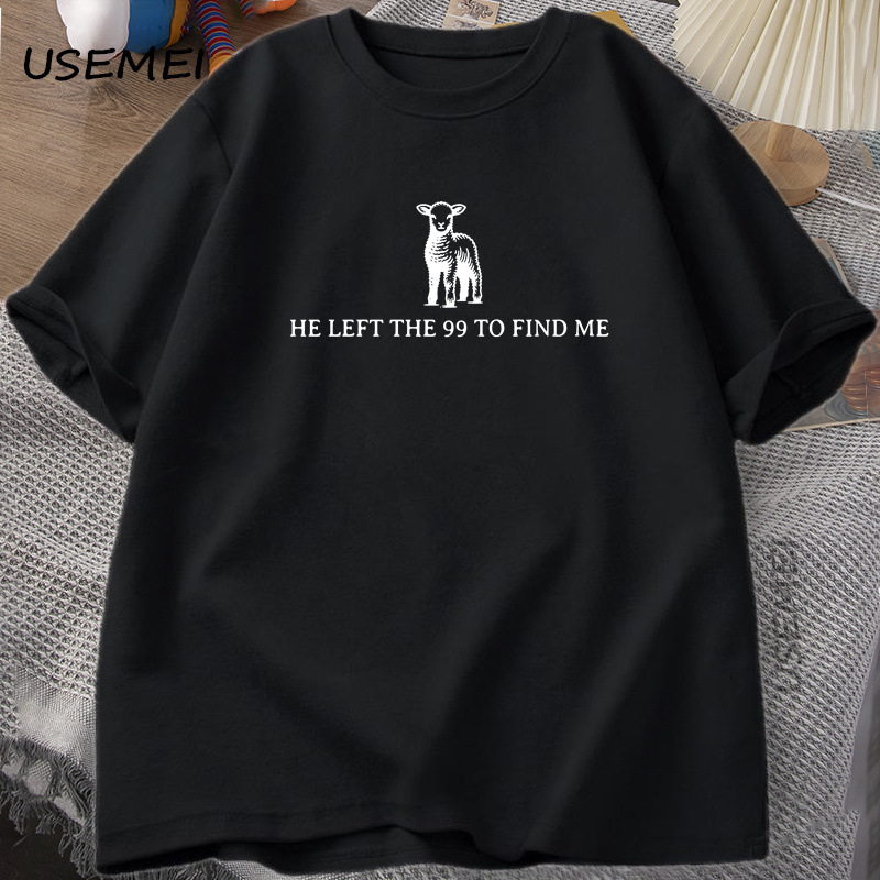 Retro Religious T-Shirt He Left The 99 T Shirt Christian Bib