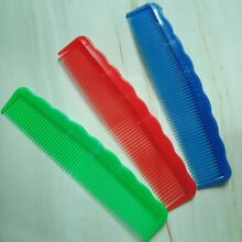 老式加厚家用塑料梳子大红中齿半月梳防静电不易断熟胶美发梳按摩