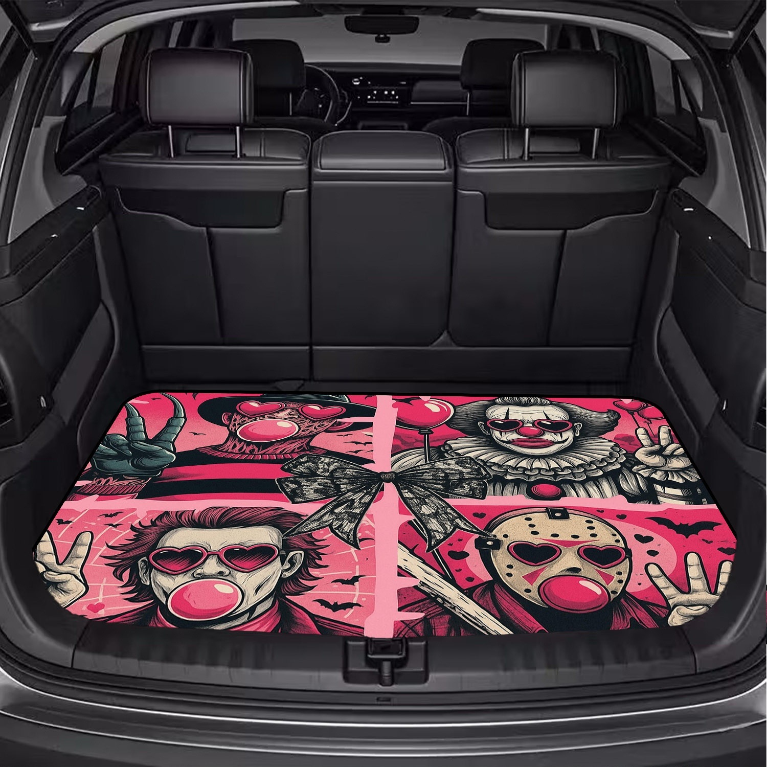 Temu's Best-Selling Trendy Sports-Style Trunk Mat, Stain-Resistant and Wear-Resistant, Suitable for All Seasons, New Car Interior Mat, New Foot Mat
