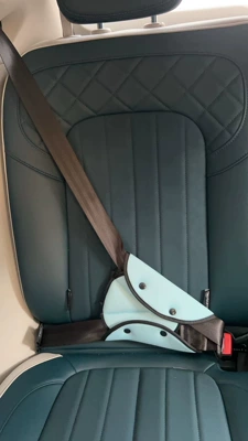 for Rear Seat Babies: Seat belt shoulder pad - single-blue-triangle