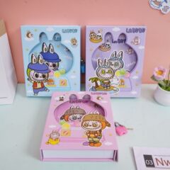 外国貿易のタイの漫画の布のパスワードの小さいノートのかわいい泡のマットのノートの外で小さい錠の手帳を持ちます。