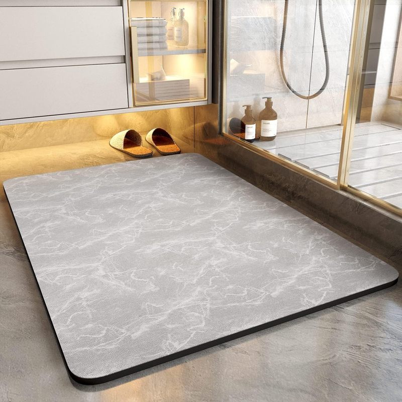 Bathroom Floor Mat Diatom Mud Water-Absorbent Quick-Drying Foot Mat Anti-Slip and Anti-Fall Bathroom Easy to Clean Household Bathroom Floor Mat