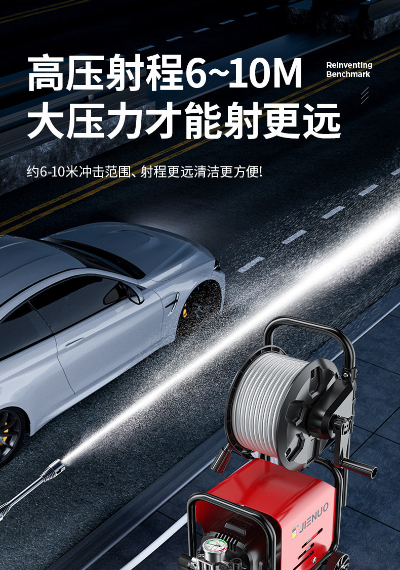 Car Washing Machine 220V Household High-Pressure Water Pump High-Power Booster Super Powerful Floor Cleaning Tool Car Washing Water Gun Cleaning Machine