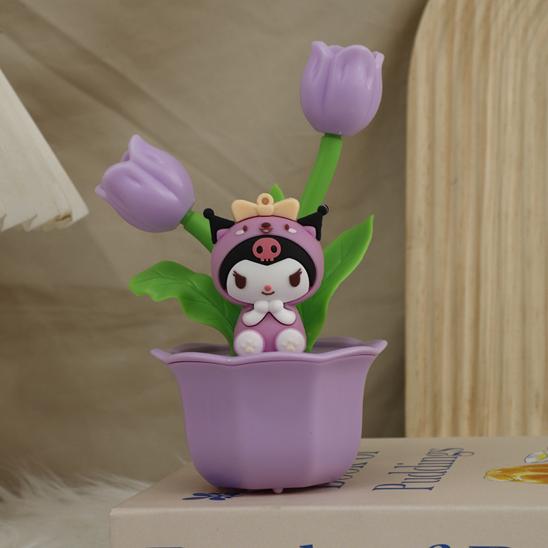 보라색 쿨로 미 야간 조명