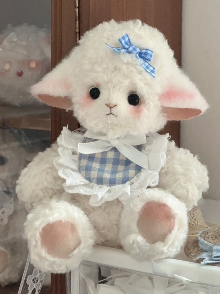 Muñeca hecha a mano cordero articulación muñeca de peluche mano paquete de material DIY para dar a las chicas muñecas de regalo