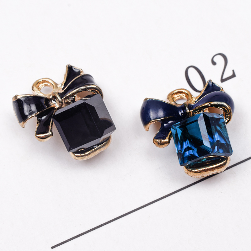 Bow Knot Pattern 10 PCS/Package Alloy Crystal Bow Knot