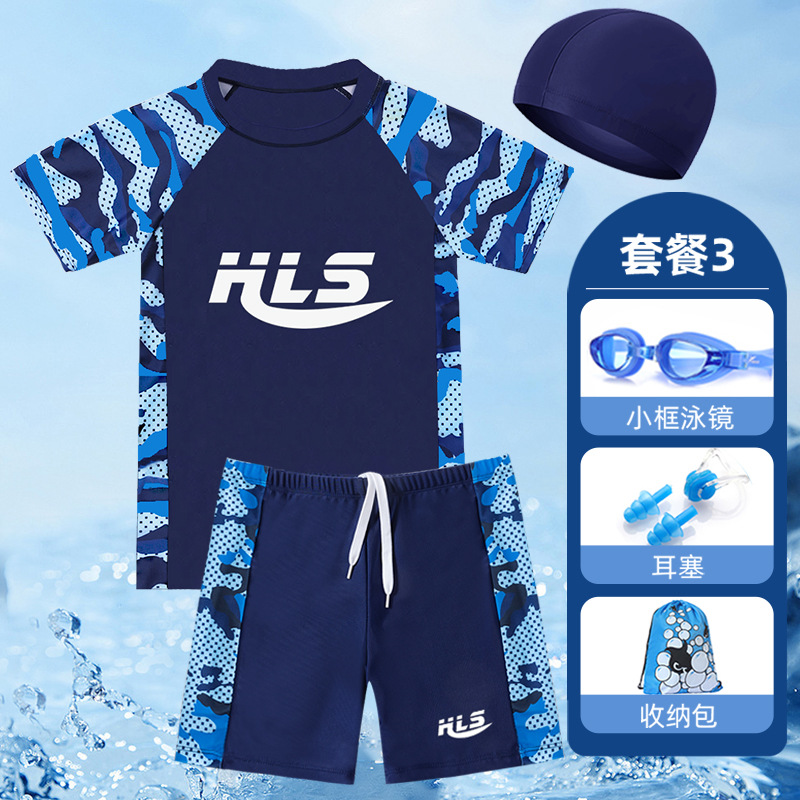 Troncos de natación para niños troncos de natación de secado rápido para niños Playa adolescentes troncos de natación profesionales entrenamiento medio y grandes niños Boxer shorts