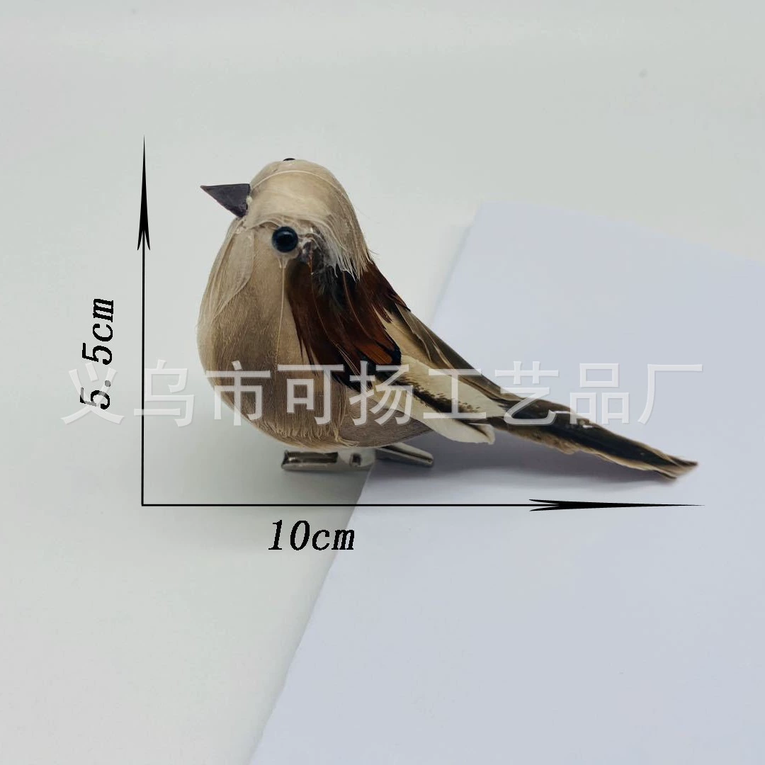 仿真小鸟 羽毛鸟庭院绿植家居装饰工艺品小鸟道具摆件配件批发