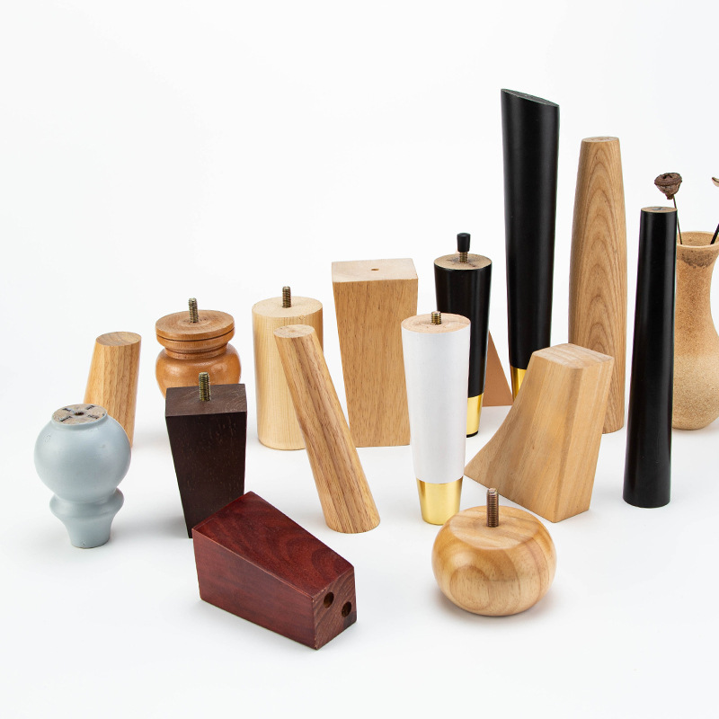 Wholesale sofa round wood legs support legs solid wood solid wood legs table legs solid wood color furniture legs coffee table legs wooden legs cabinet legs 3