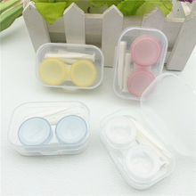 简约便携隐形眼镜盒近视美瞳盒双联盒替换盒一体镊子批发570