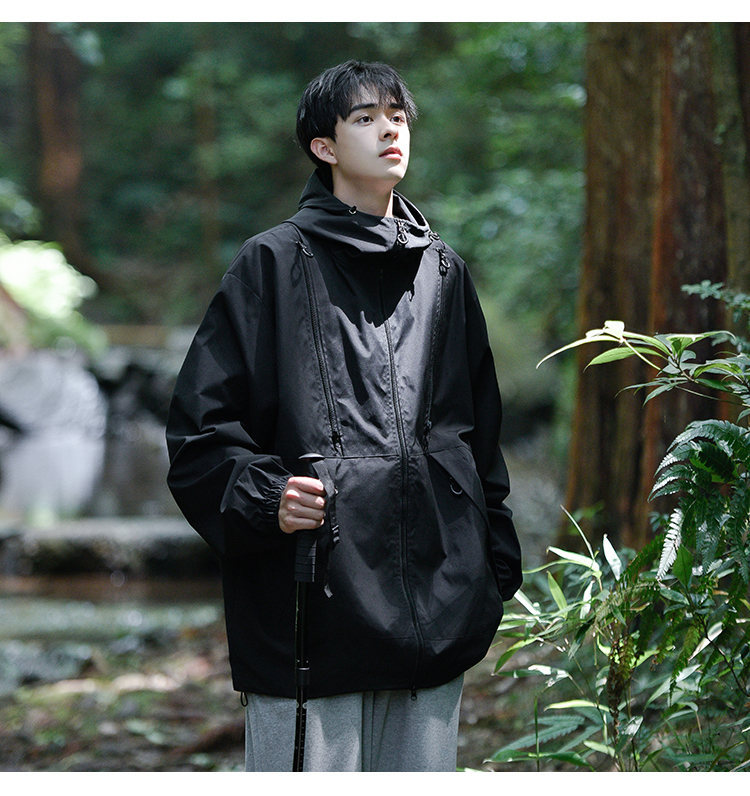 Autumn New Outdoor Mountaineering Clothing Waterproof Stormtrooper and Women's Same Style Multi Zipper workwear Jacket_voghion.com