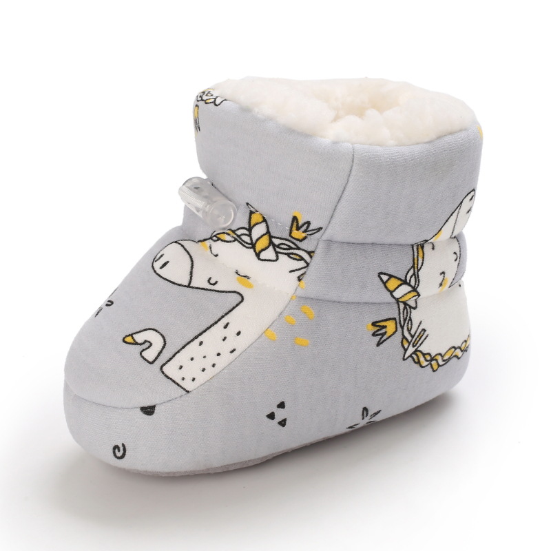 Li Haisheng zapatos de algodón de bebé de invierno 0-1 años de edad niños y niñas de dibujos animados lindo casual cálido Niño Zapatos