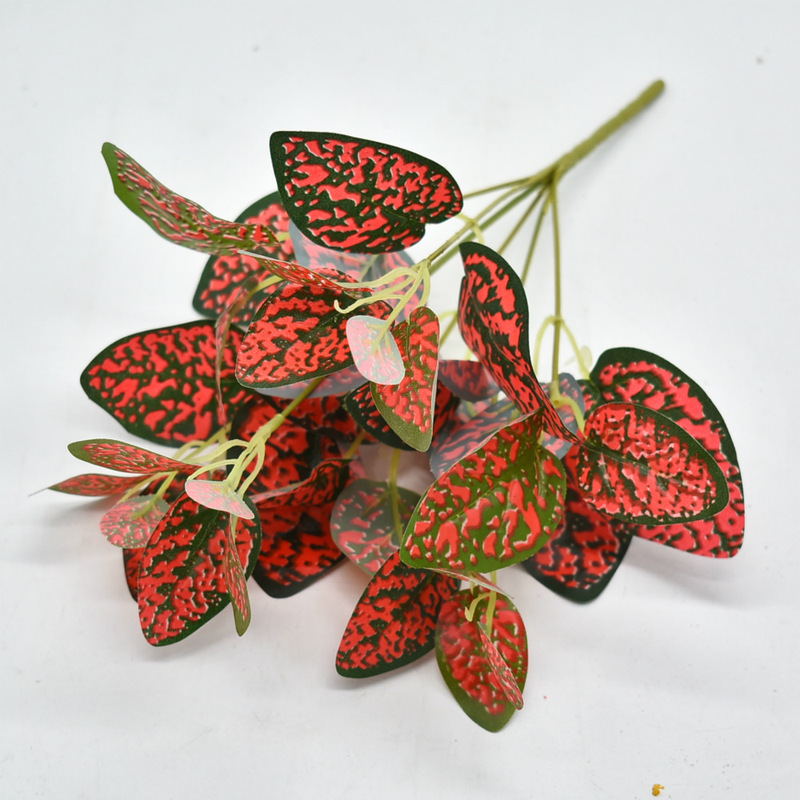 メーカー直販シミュレーション植物プラスチック造花植物壁配材ゴム手触り葉亀背葉緑羅|undefined