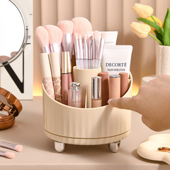 Rotating Makeup Brush Storage Cylinder Makeup Tabletop Cosmetic Storage Box Pen Holder Eyebrow Brush Lipstick Shelf 