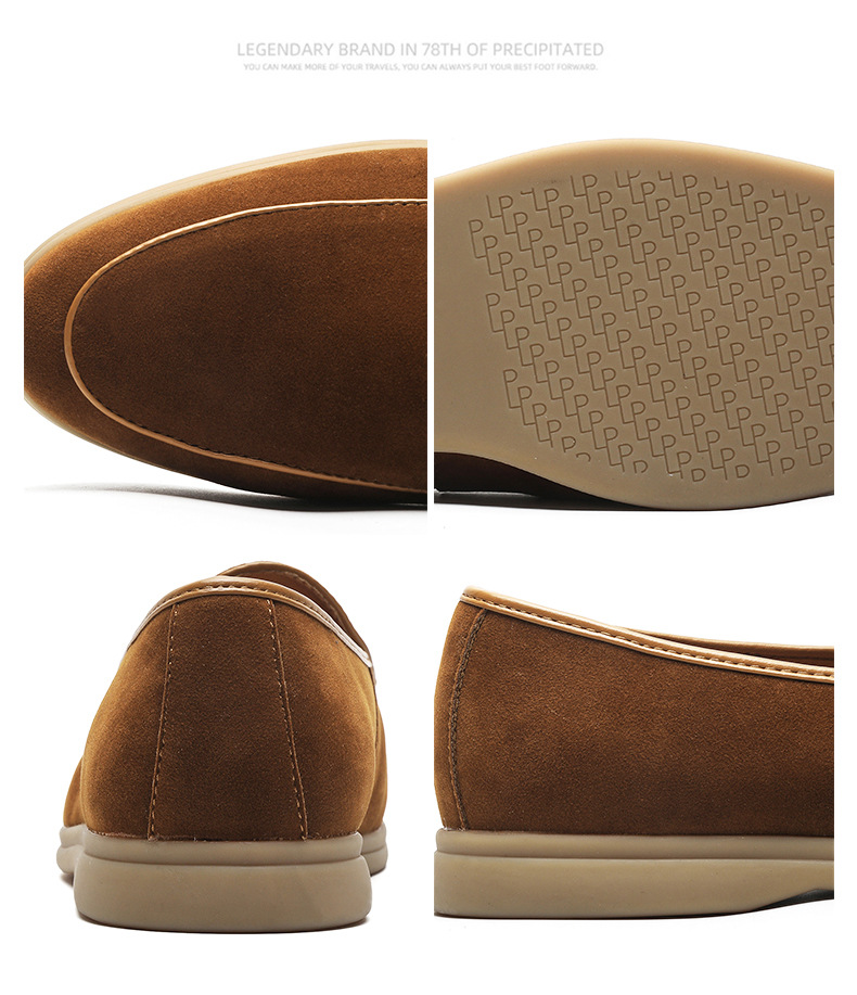 Men's Shoes Formal Shoes Spring New Loafers One Foot Stirrup Soybean Shoes_vogvips.com