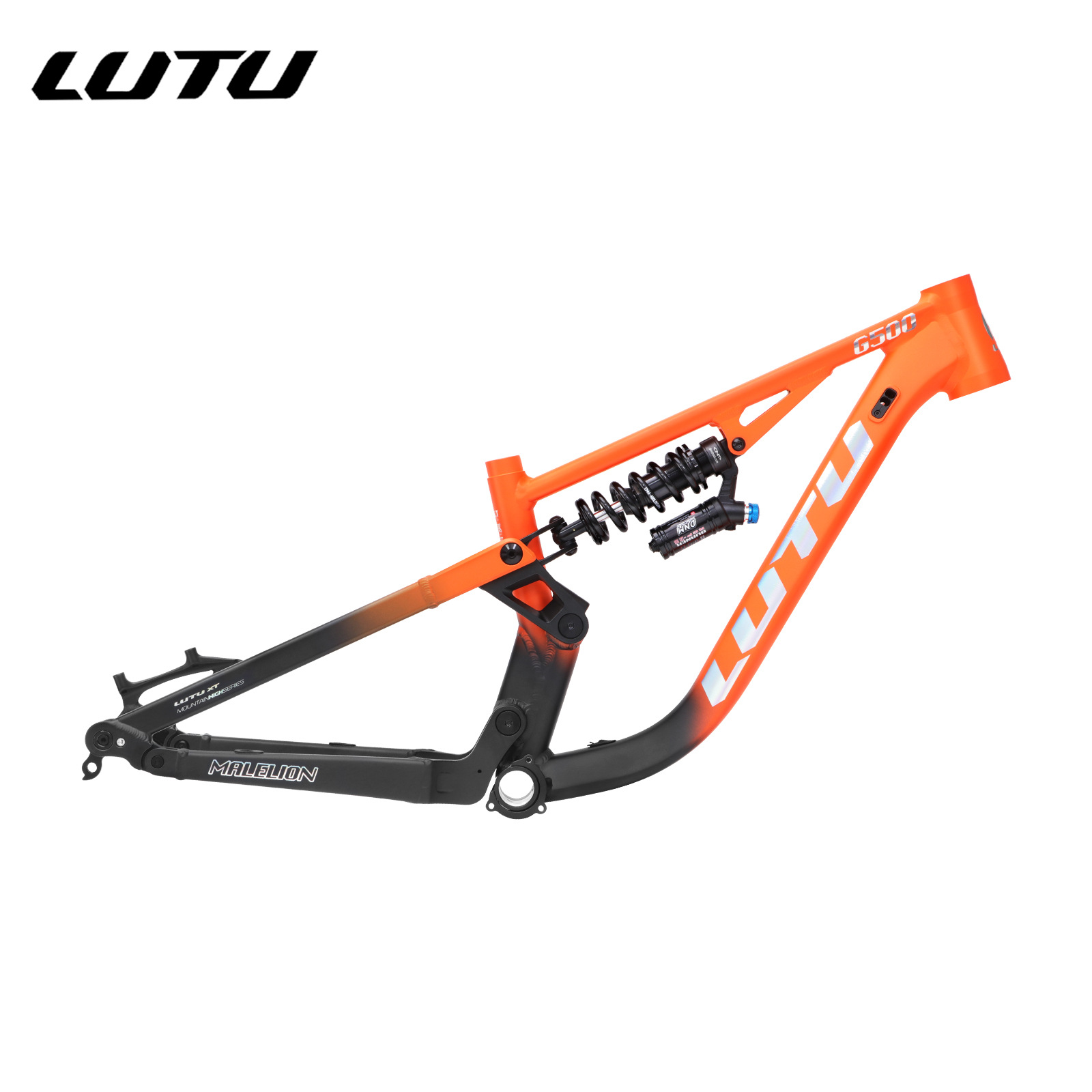 LUTU 24" Full Suspension Mountain Bike Boost Frame + Coil Shock for Enduro Kids