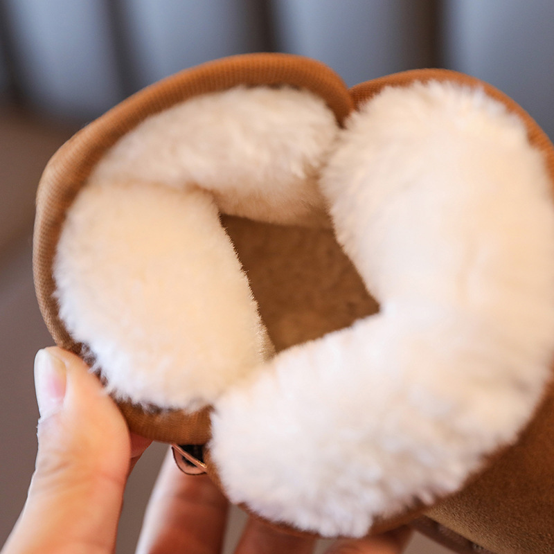 2023 inverno nuove scarpe per bambini scarpe di cotone per bambini stivali da neve per bambini ispessiti peluche stivali di cotone caldi e antiscivolo_voghion.com