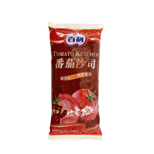 Bali Tomato Ketchup 1kg Bagged Potato Chips Burger Buns Dipping Sauce Pizza Handheld Pancakes Fried Chicken Snacks Tomato Sauce