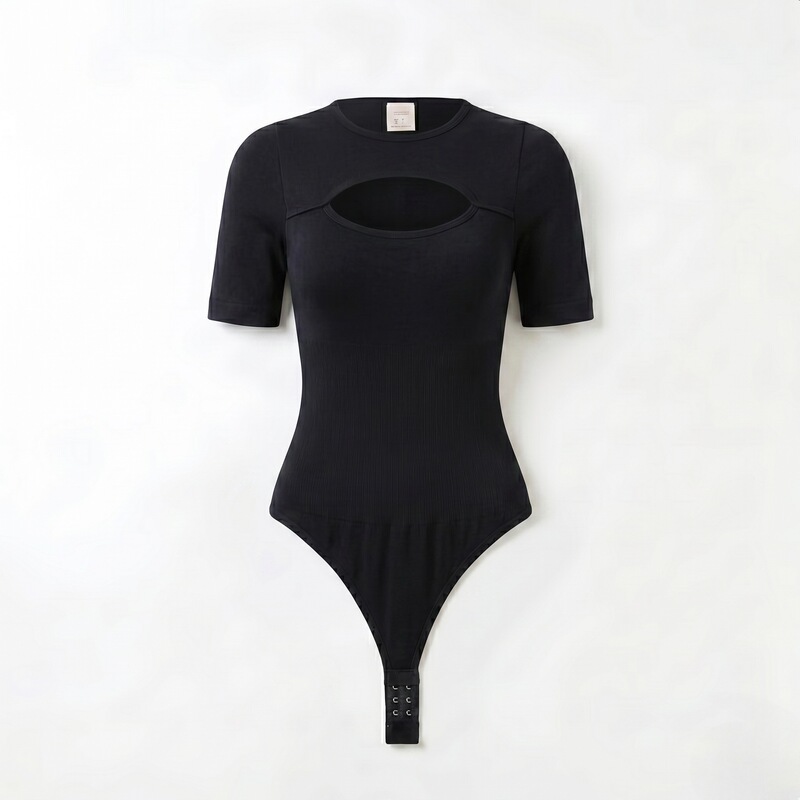 European and American Style Tk Sexy and Elegant Seamless High-Elastic Hollow-Out Body-Shaping Bodysuit Thong