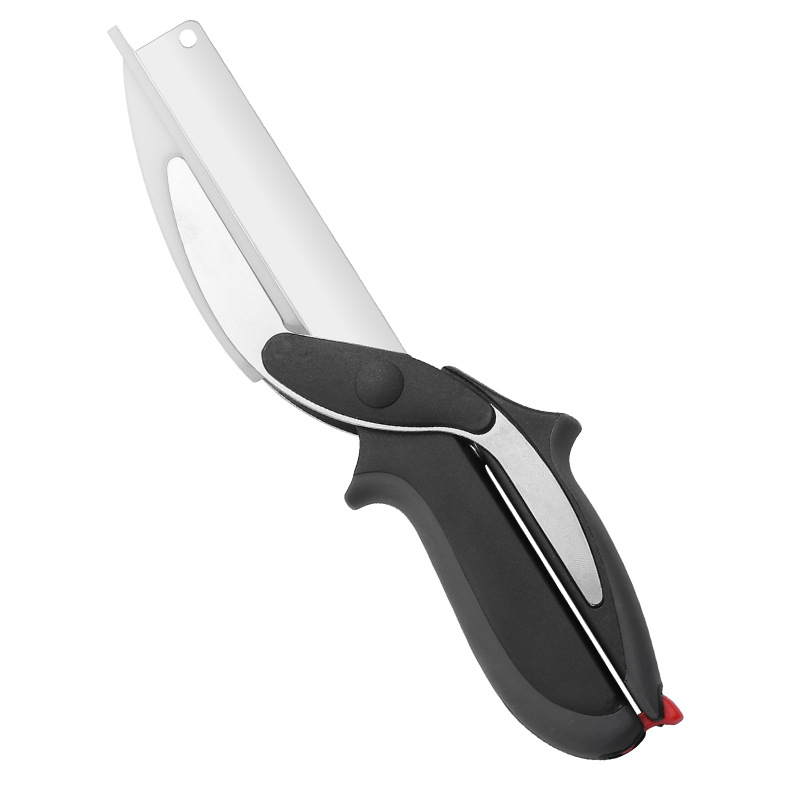 Tijeras de cocina tijeras de hueso de pollo multifuncionales tijeras de cocina de acero inoxidable desmontaje plato de corte inteligente tabla de cortar multiusos