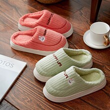 新款踩屎感棉拖鞋女款家居防滑室内毛绒家用棉拖男士保暖冬季
