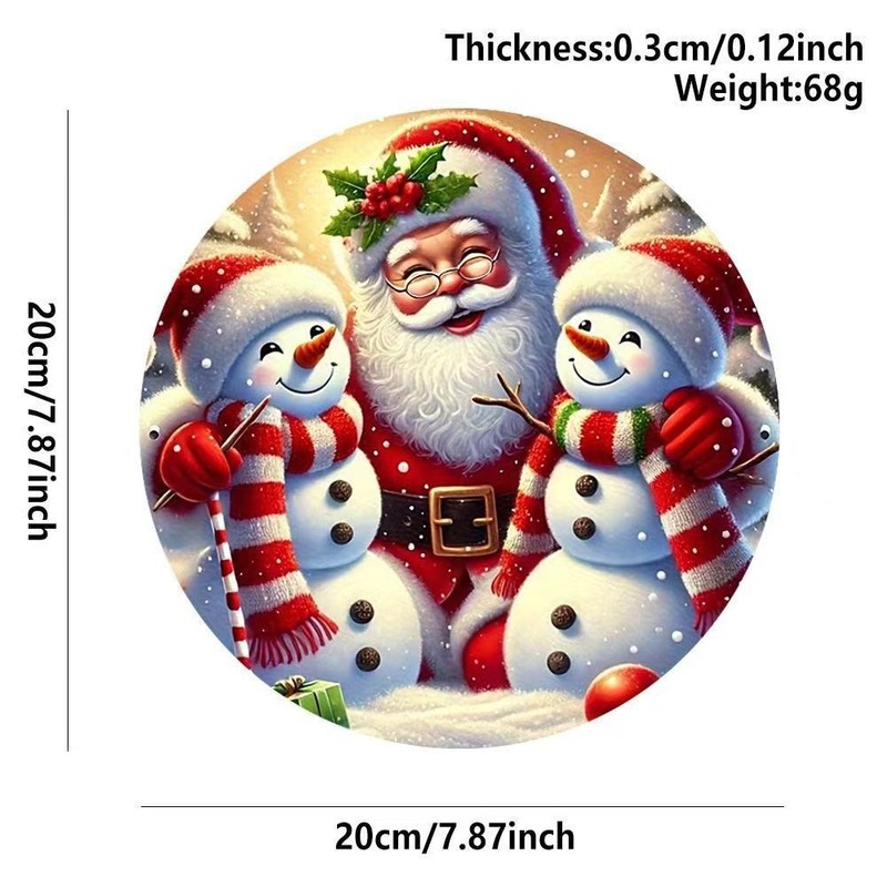 跨境新款木制圣诞彩色雪人圣诞老人悬挂装饰户外节日派对装饰挂件|undefined