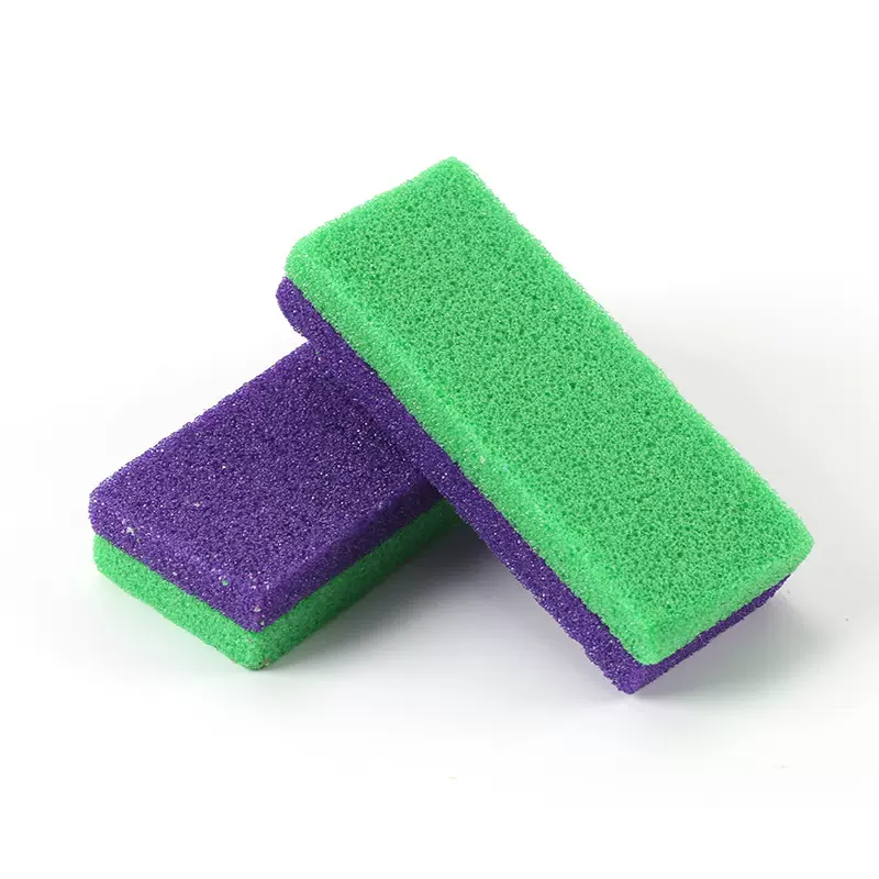 跨境热销20万件 PU发泡浮石磨脚石双面海绵去死皮搓脚板修脚器