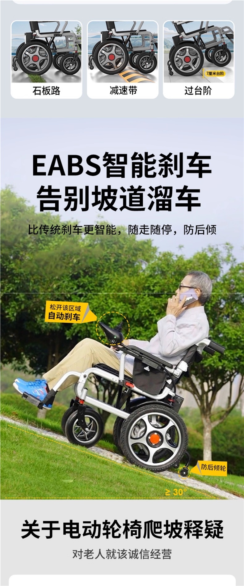 Sidel Electric Wheelchair Intelligent Fully Automatic Folding Lightweight Four-Wheel Scooter for the Elderly for the Disabled