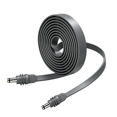 Amazon car cigarette lighter adapter, flat wire DC male connector, cigarette lighter plug, suitable for RVs and campers, with door and window seals (Siqaret yandırıcısı) - 2m-18awg-dc-male-to-male