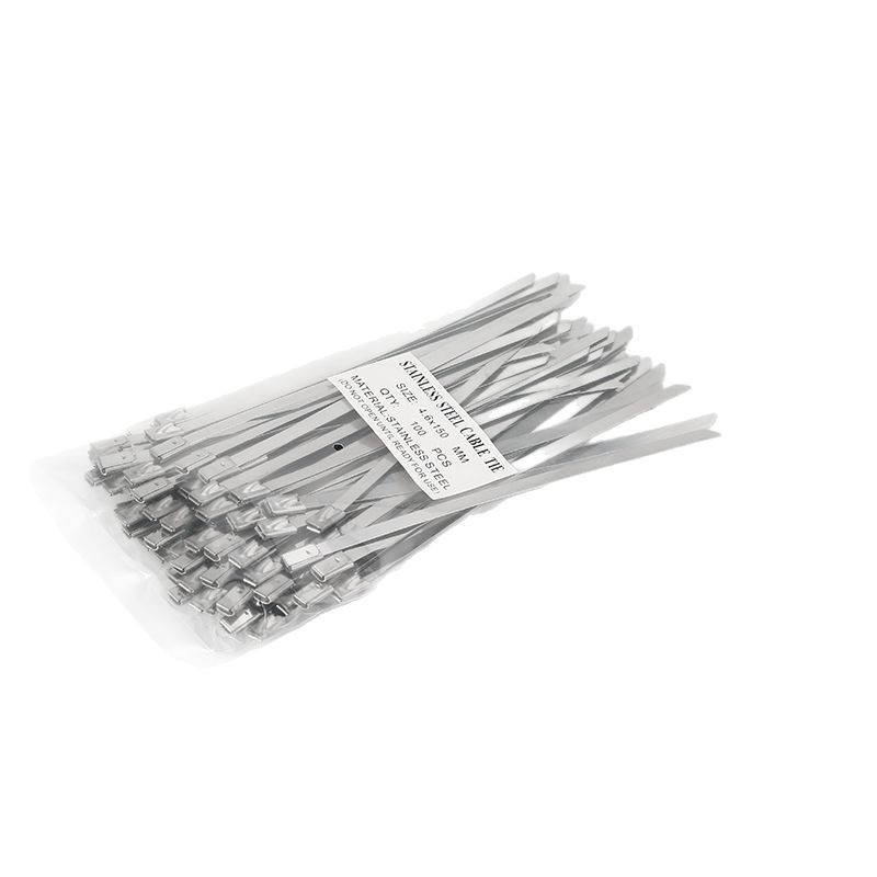 Ala de acero inoxidable 304 con cierre automático de bola de acero 4,6*300mm Ala de metal Ala de acero Ala de cable