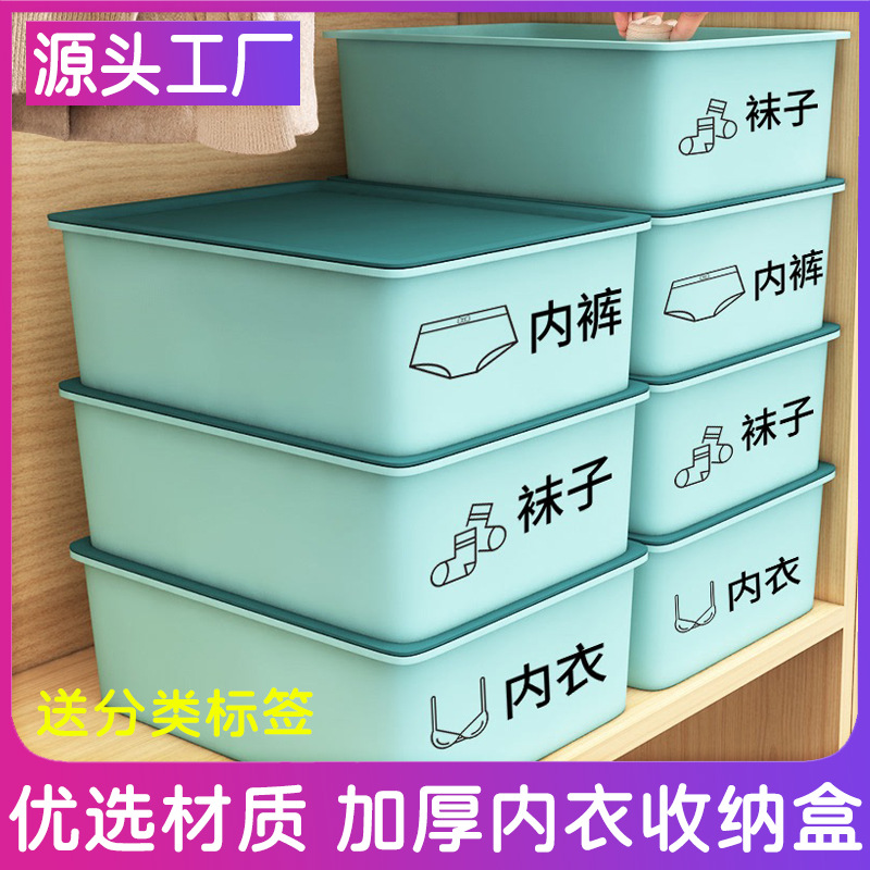 새로운 플라스틱 속옷 보관함 기숙사 옷장 서랍형 구획 속옷 양말 의류 마감 보관함