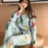S blue sesame long set