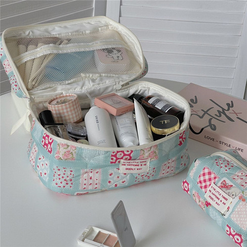 Milky Showa Lamb Cosmetic Bag Girly Heart Large Capacity High-Looking Toiletries Bag Portable Travel Storage Bag