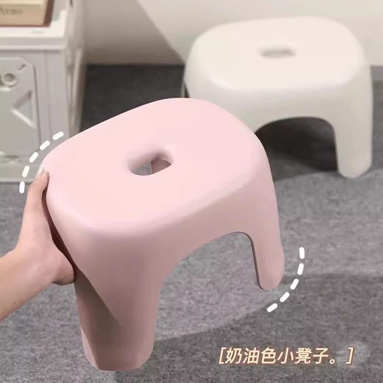 어린이 벤치 가정용 플라스틱 두꺼운 거실 커피 테이블 벤치 의자 욕실 목욕 욕실 신발 변경 낮은 의자