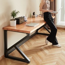 实木电脑桌家用书桌轻奢双人电竞桌子长条办公桌卧室学习桌工作台
