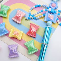 卡通亚克力幻彩糖果直孔串珠子diy手工制作手机链钥匙链手链材料