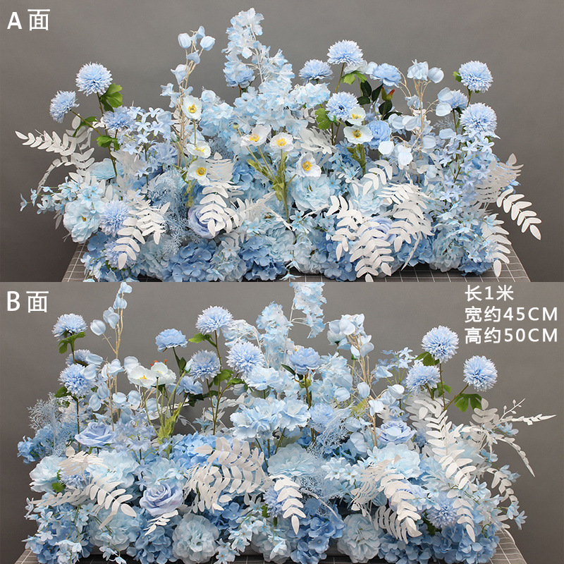 Blue lantern fruit flower row