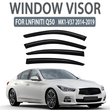 适用2014-2019 Infiniti Q50晴雨挡雨眉遮雨档黑武士Window visor