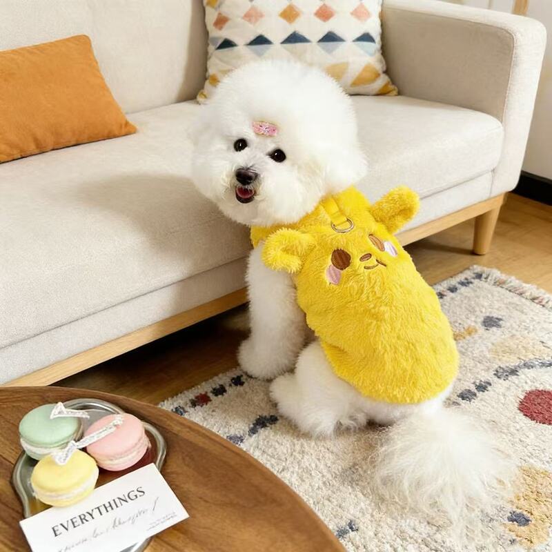 Pet Dog Clothes Autumn and Winter Cute and Warm Corgi Bichon Teddy Small Size Dogs 2024 New Velvet Vest Pet Dog Clothes Autumn and Winter Cute and Warm Corgi Bichon Teddy Small Size Dogs 2024 New Velvet Vest